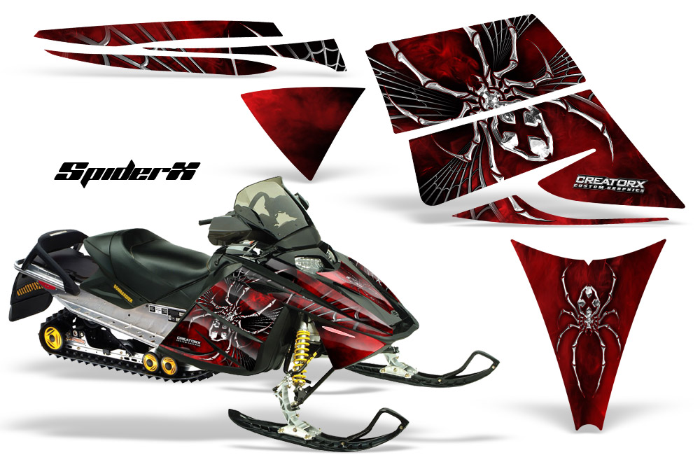 Ski-Doo Rev Graphics Kit SpiderX Red